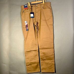 Chaps slim straight fit pants. Deep khaki color size 34” waist. New with tags.
